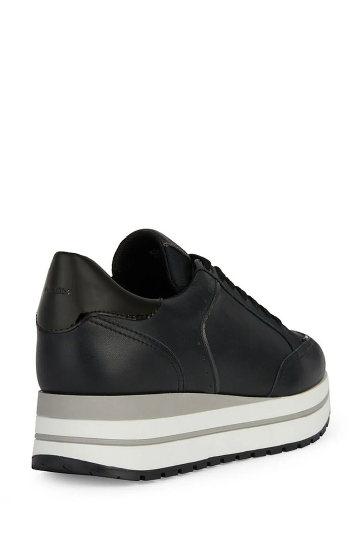 Geox Kadın Siyah Kency Kalın Tabanlı Bağcıklı Deri Sneaker - Image 4