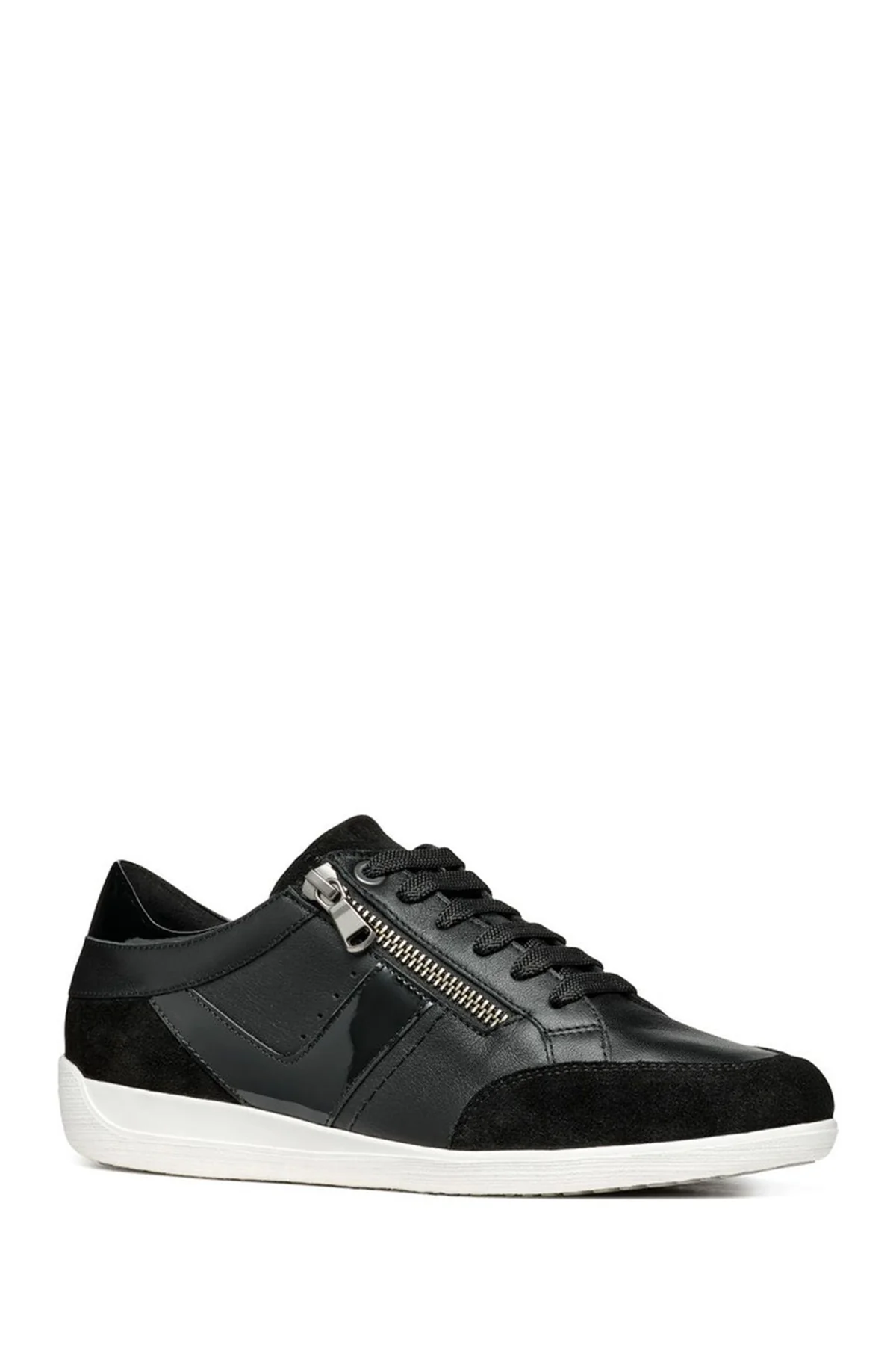 Geox Kadın Siyah Myria Bağcıklı Deri Sneaker - Image 3
