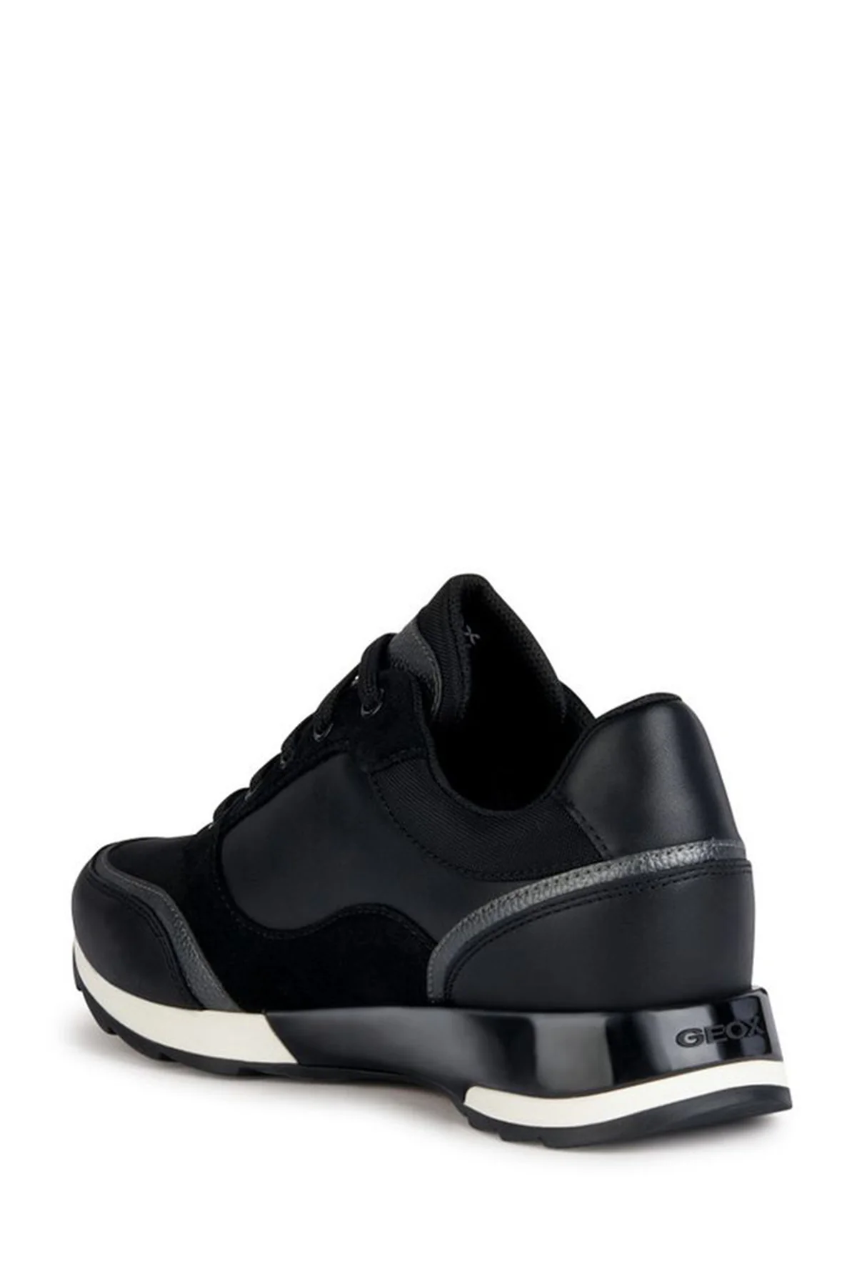 Geox Kadın Siyah New Aneko B Abx Bağcıklı Deri Spor Sneaker - Image 4