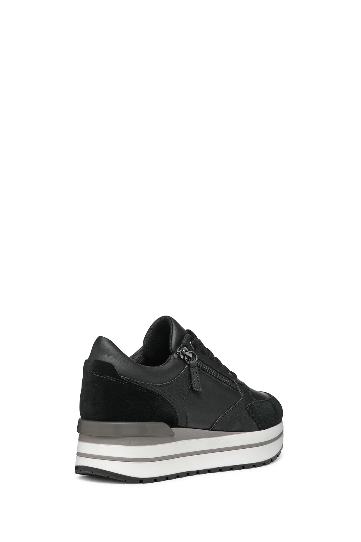 Geox Kadın Siyah New Kency Bağcıklı Kalın Tabanlı Sneaker - Image 2