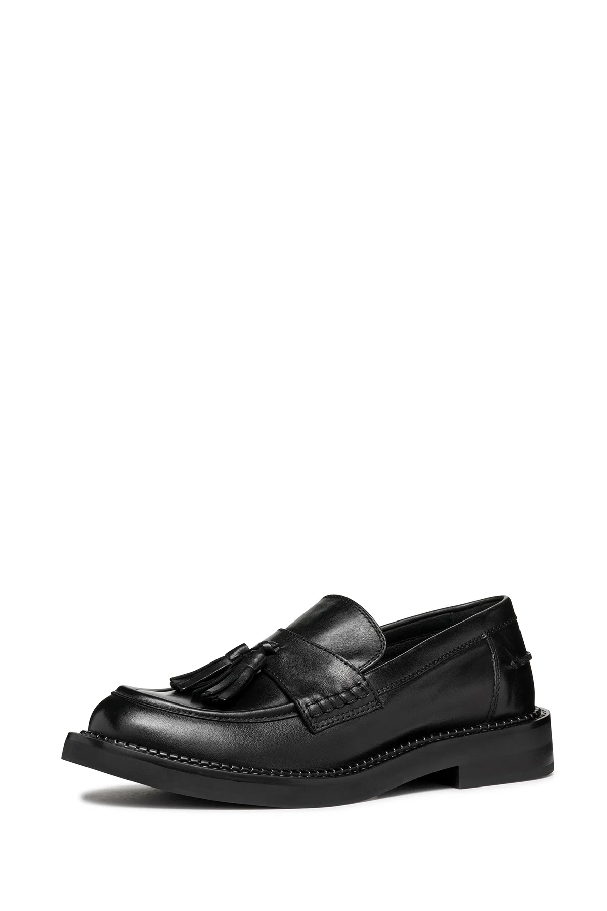 Geox Kadın Siyah Serilda Deri Maskülen Loafer - Image 2