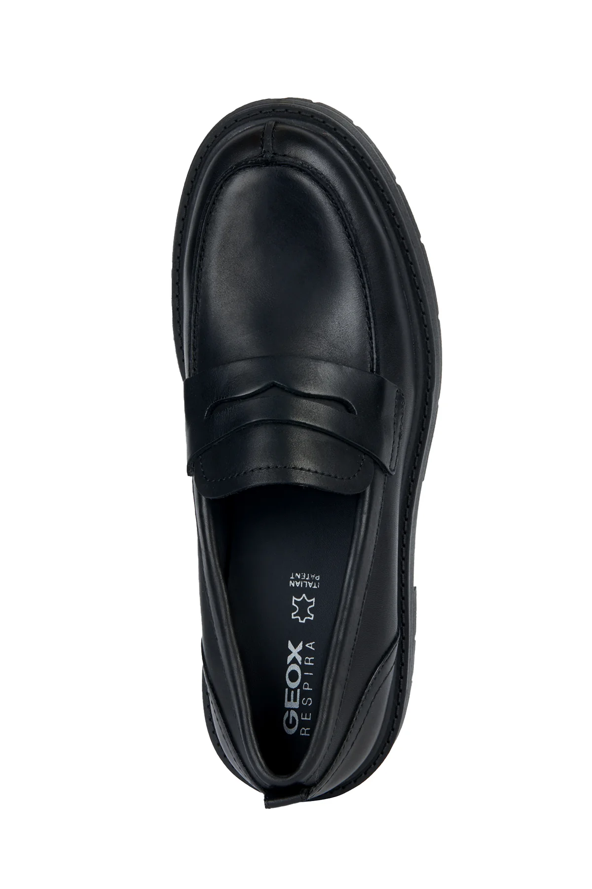 Geox Kadın Siyah Spherica Deri Maskülen Loafer - Image 5