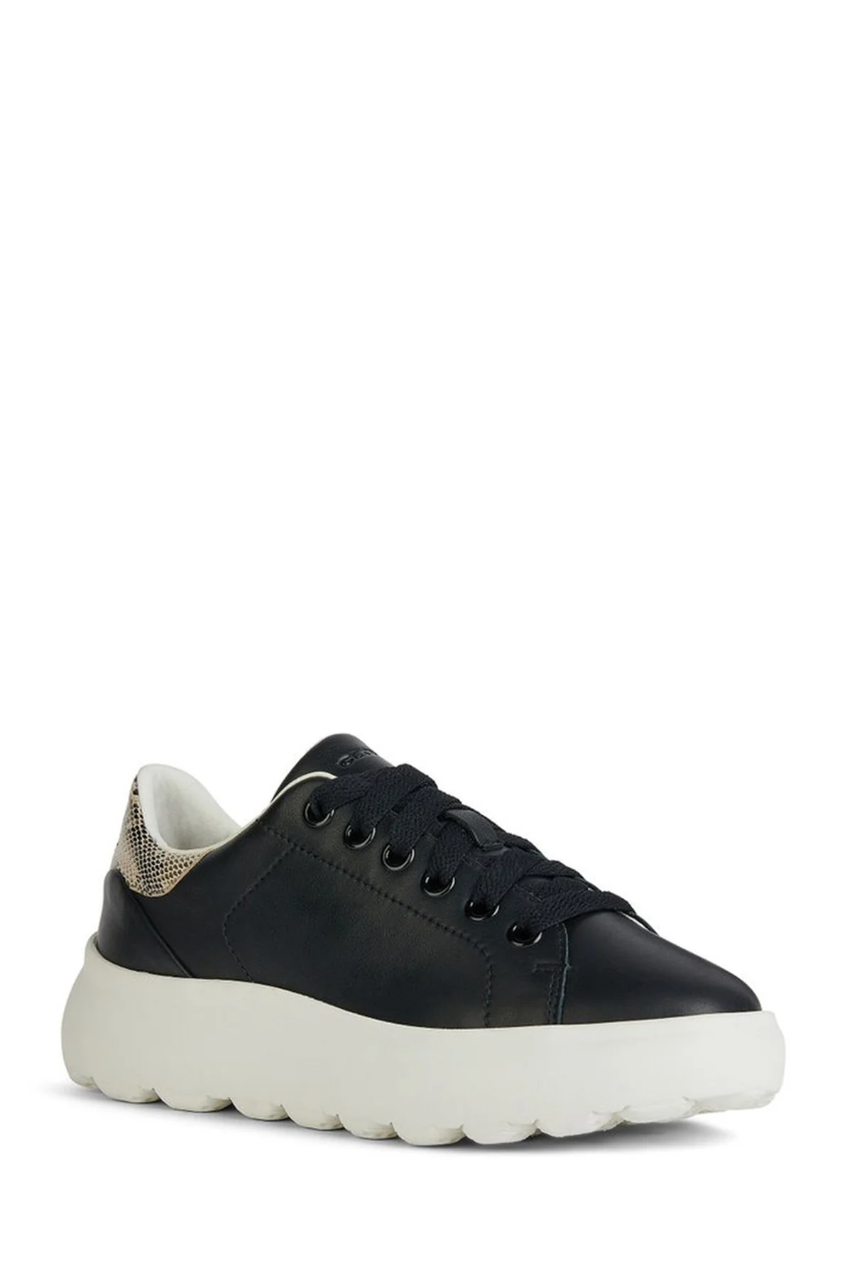 Geox Kadın Siyah Spherica Ec4.1 Bağcıklı Deri Sneaker - Image 3