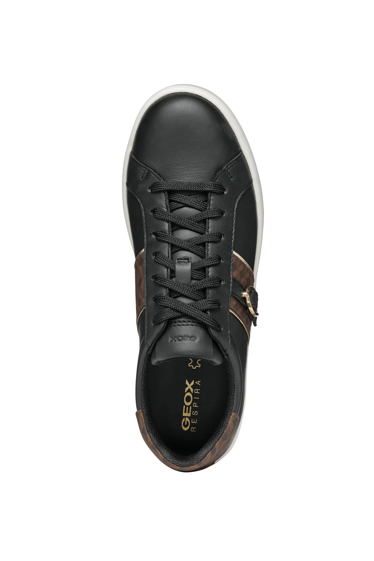 Geox Kadın Siyah Spherica Ecub-1 Bağcıklı Deri Sneaker - Image 5