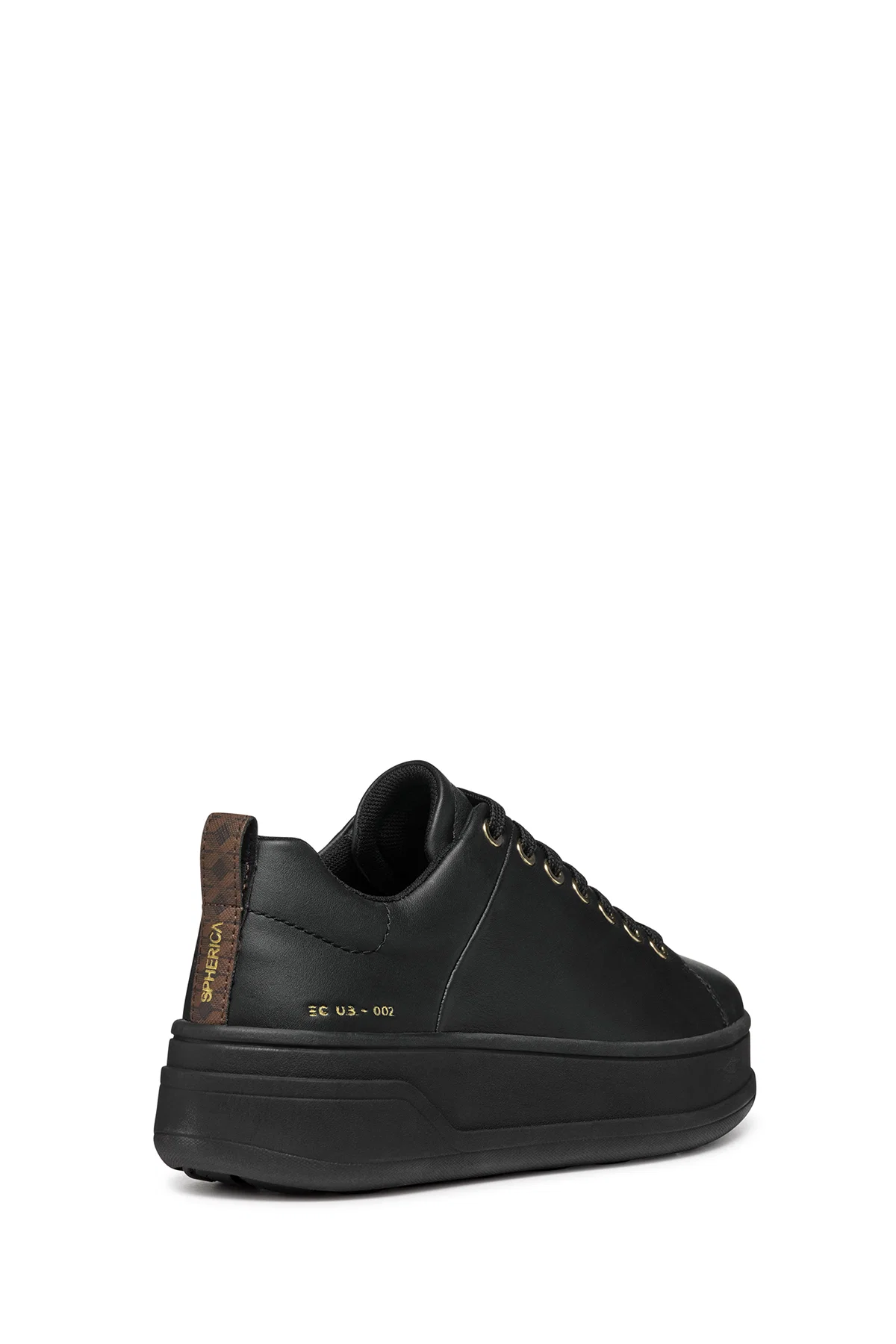 Geox Kadın Siyah Spherica Ecub-2 Bağcıklı Deri Sneaker - Image 2