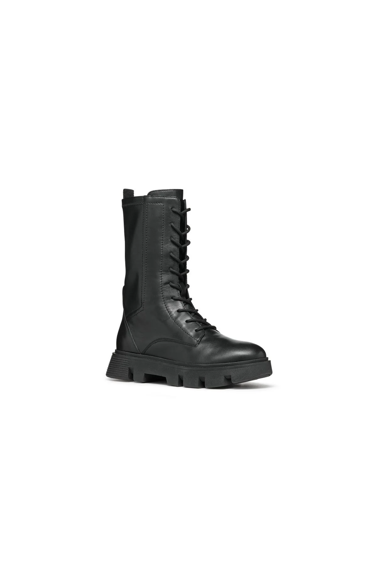 Geox Kadın Siyah Vilde Biker Deri Postal Bot - Image 3