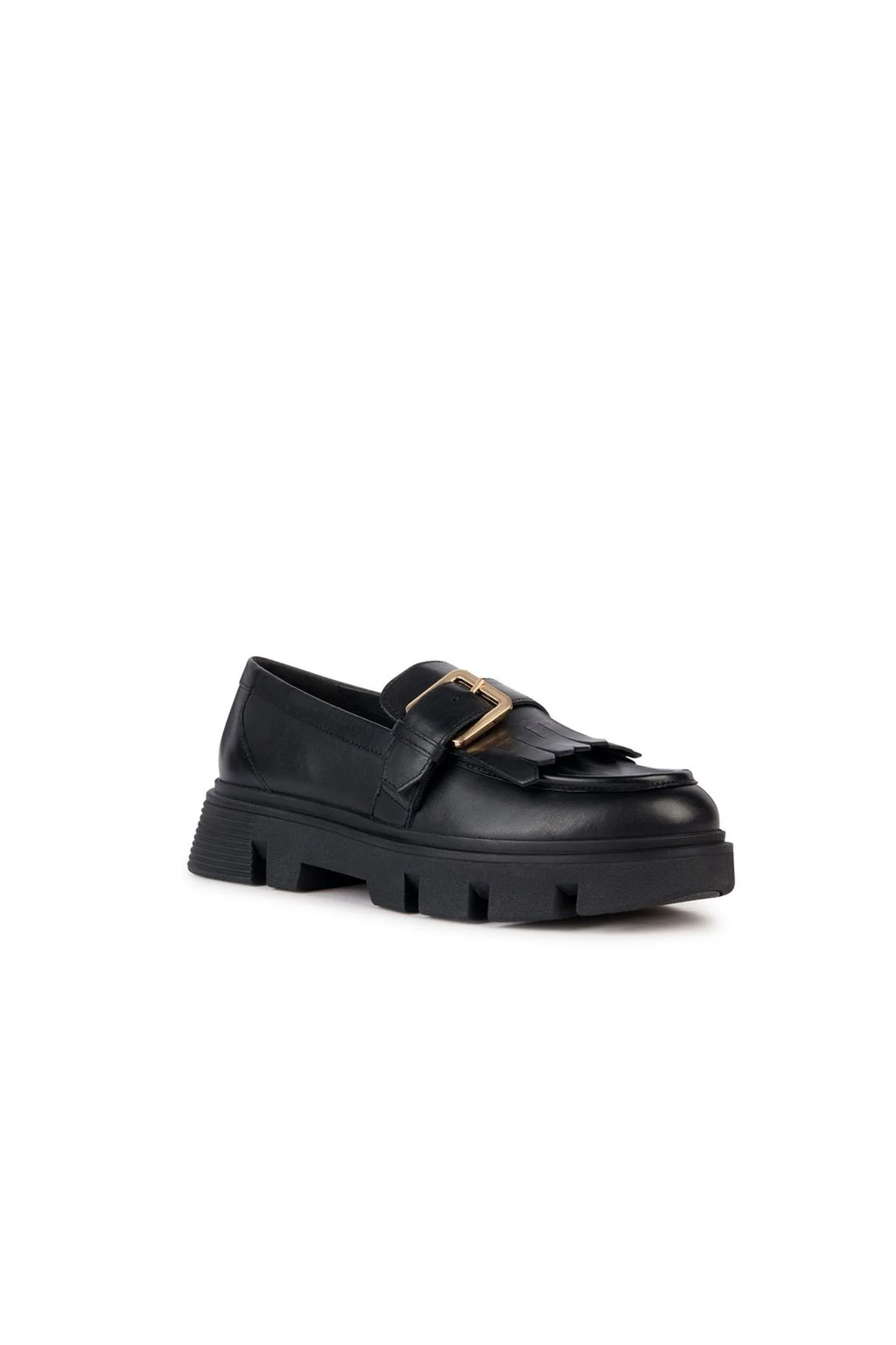 Geox Kadın Siyah Vilde Deri Maskülen Loafer - Image 3