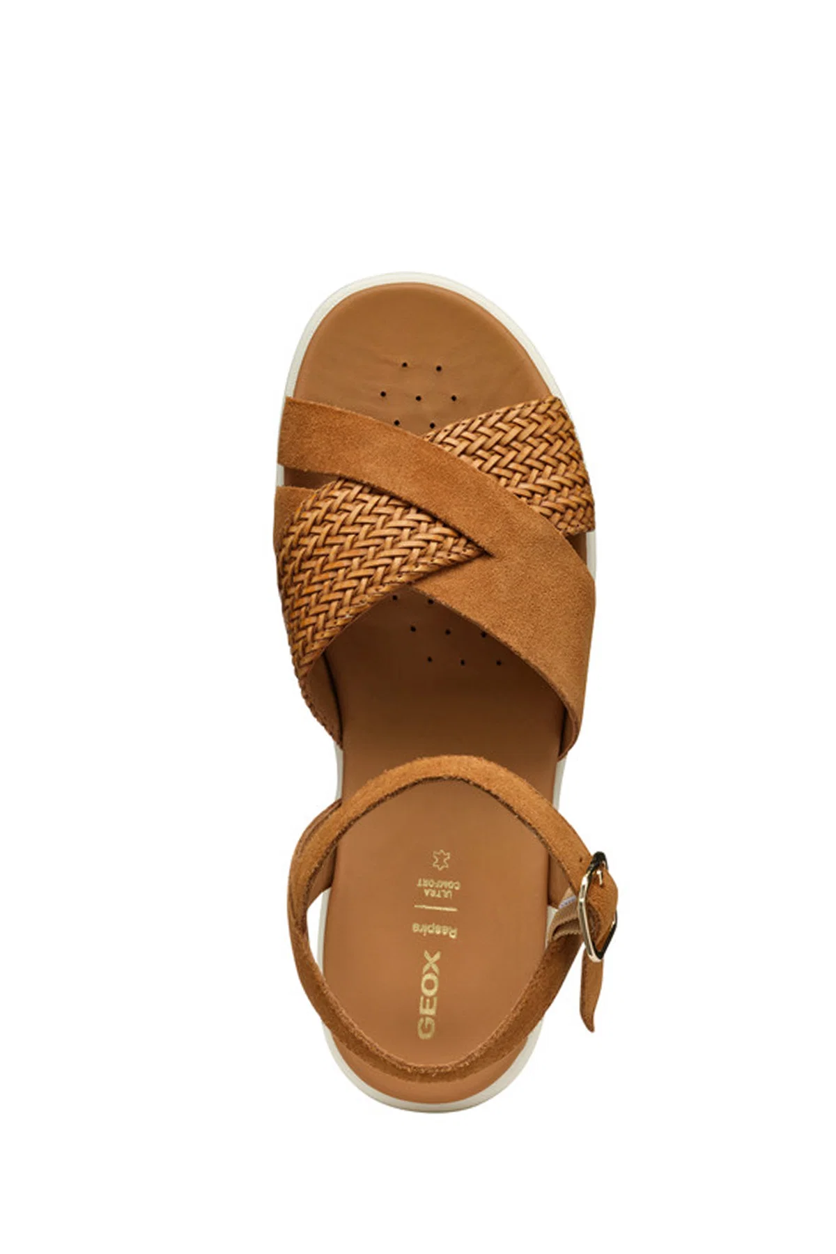 Geox Kadın Taba D Xand 2.2S A - Suede Bilekten Tokalı Dolgu Topuklu Deri Sandalet - Image 5