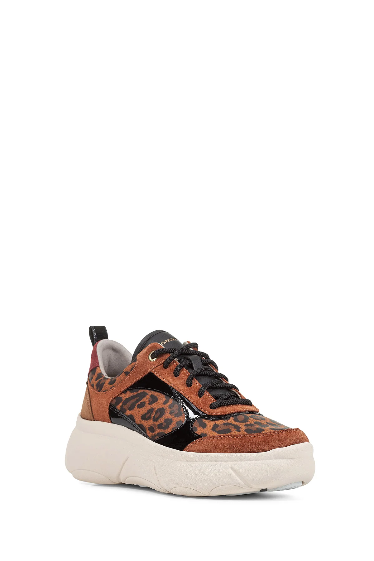Geox Kadın Taba Nebula 2.0 X Bağcıklı Kalın Tabanlı Sneaker - Image 3