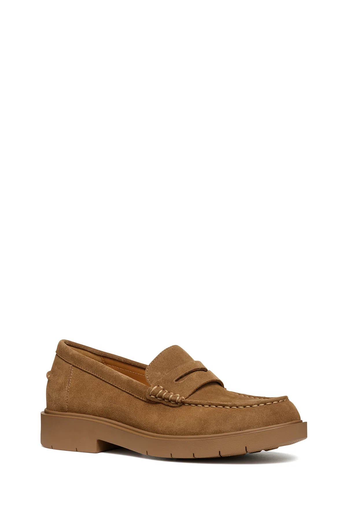 Geox Kadın Taba Spherica Ec1 Süet Maskülen Loafer - Image 3