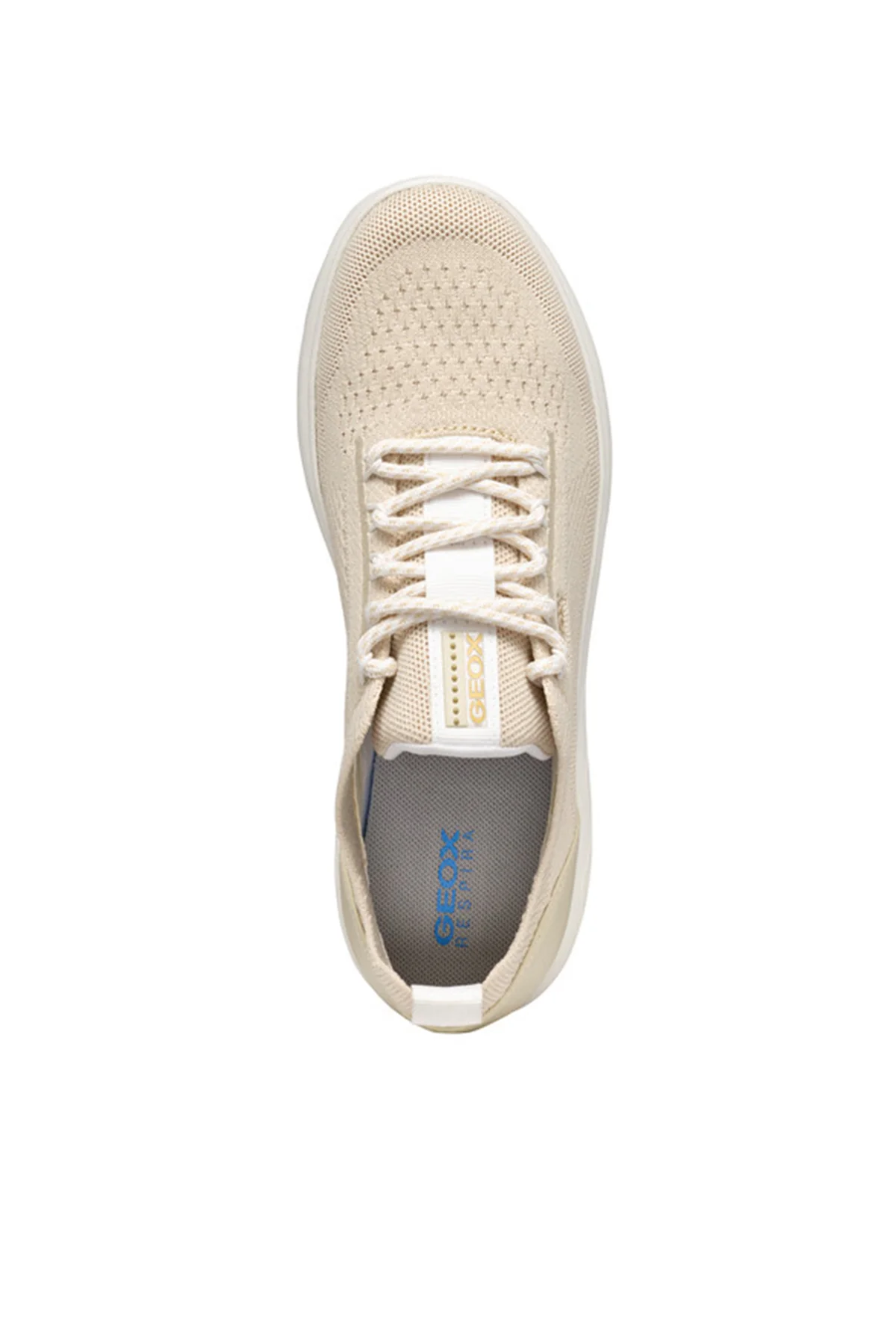 Geox Kadın Vizon D Spherica A - Knitted Text Bağcıklı Kalın Tabanlı Kumaş Sneaker - Image 5