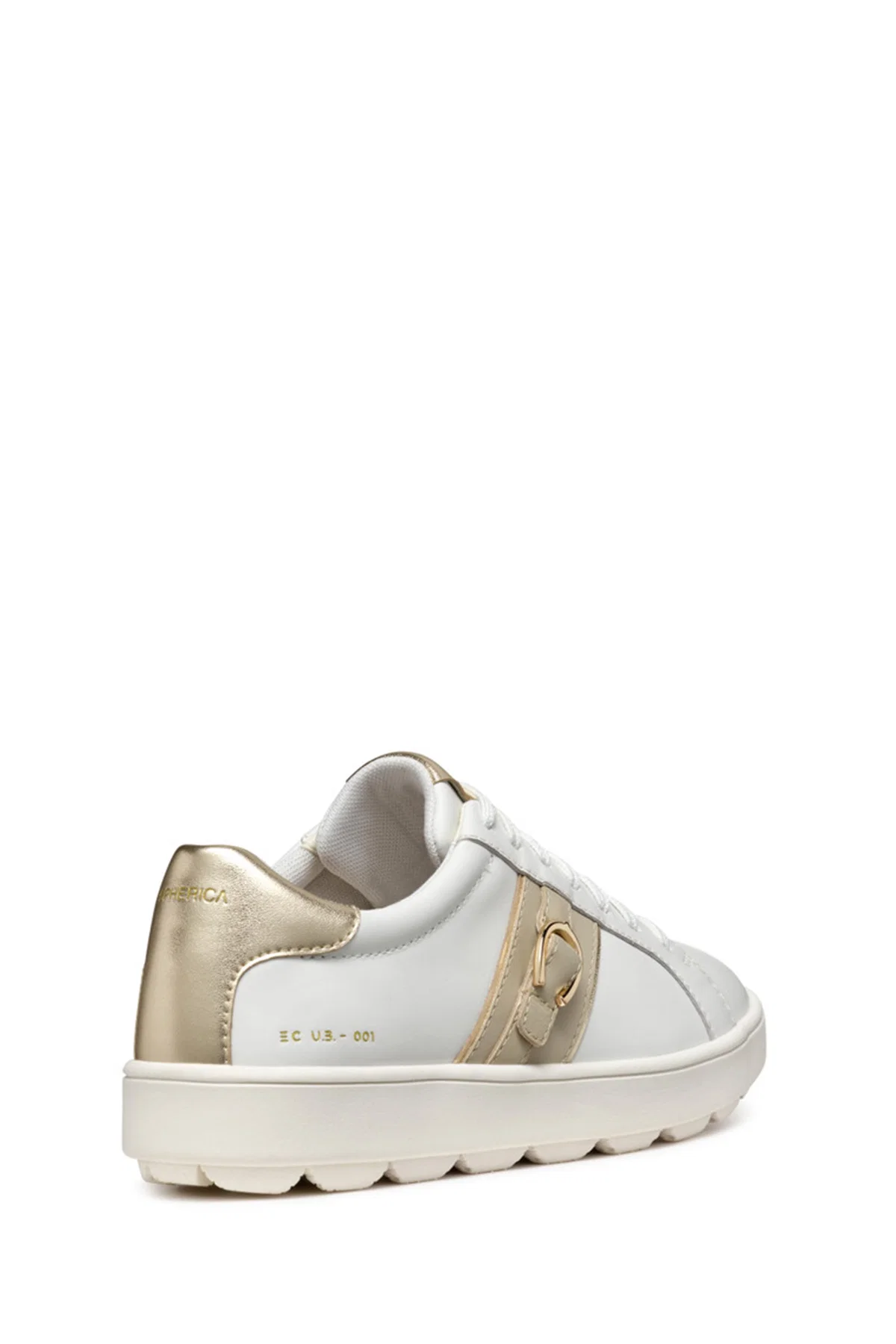 Geox Kadın Vizon D Spherica Ecub - 1 A - Nappa Bağcıklı Deri Sneaker - Image 4