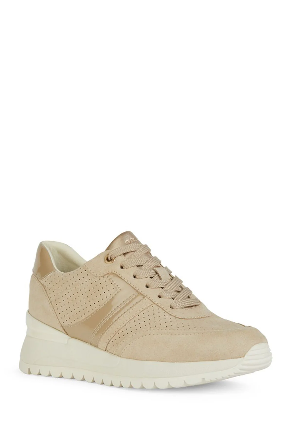 Geox Kadın Vizon Desya Bağcıklı Deri Sneaker - Image 3