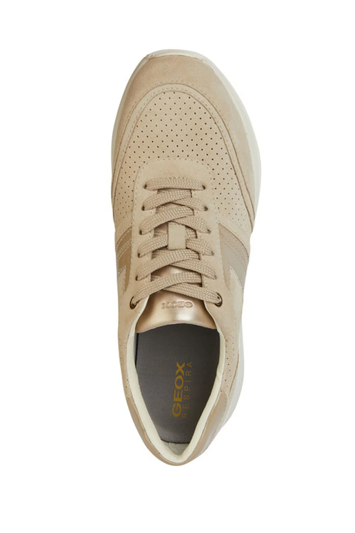 Geox Kadın Vizon Desya Bağcıklı Deri Sneaker - Image 5