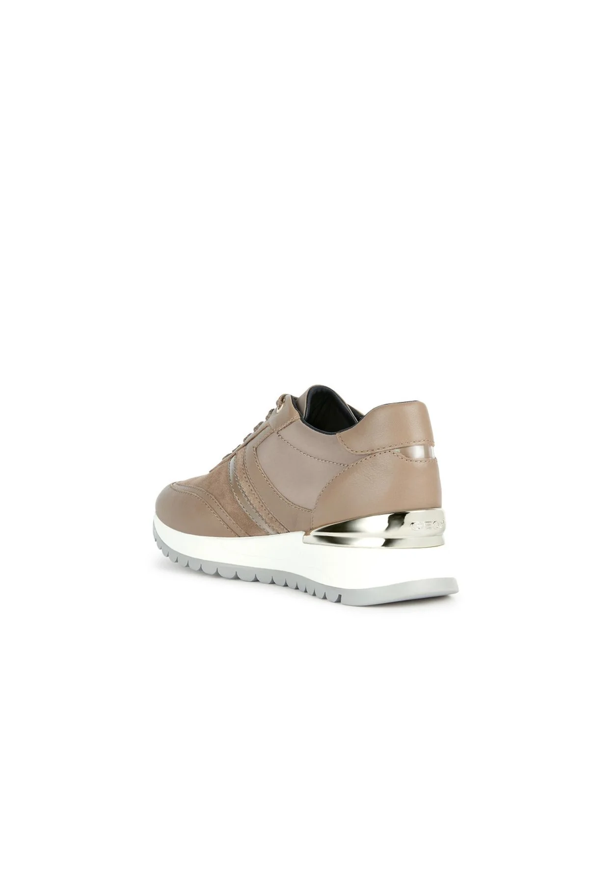 Geox Kadın Vizon Desya Süet Deri Kalın Topuklu Bağcıklı Sneaker - Image 2