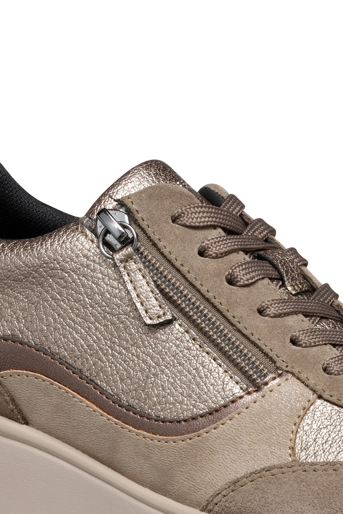 Geox Kadın Vizon Ilde Taup Bağcıklı Kalın Tabanlı Sneaker - Image 8