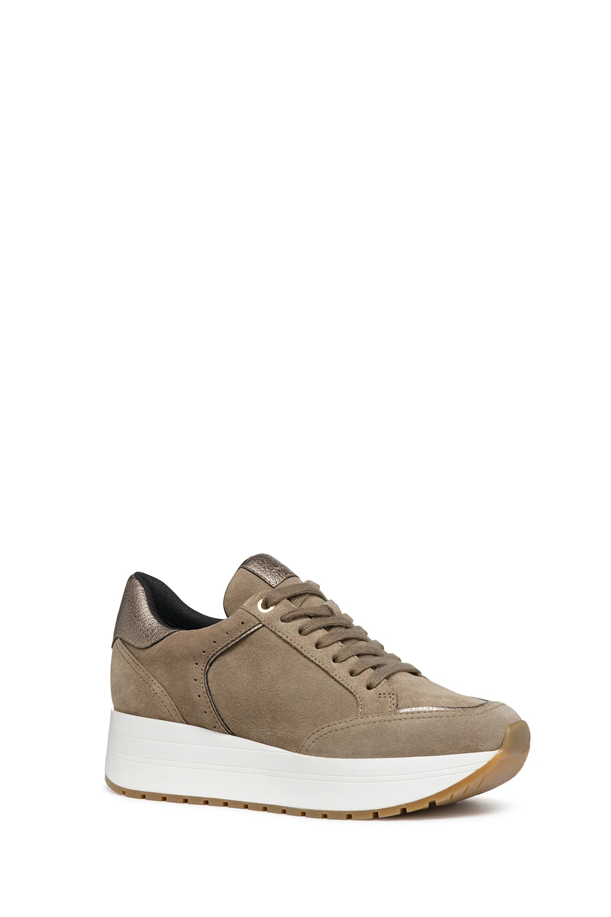 Geox Kadın Vizon New Kency Dolgu Taban Sneaker - Image 3