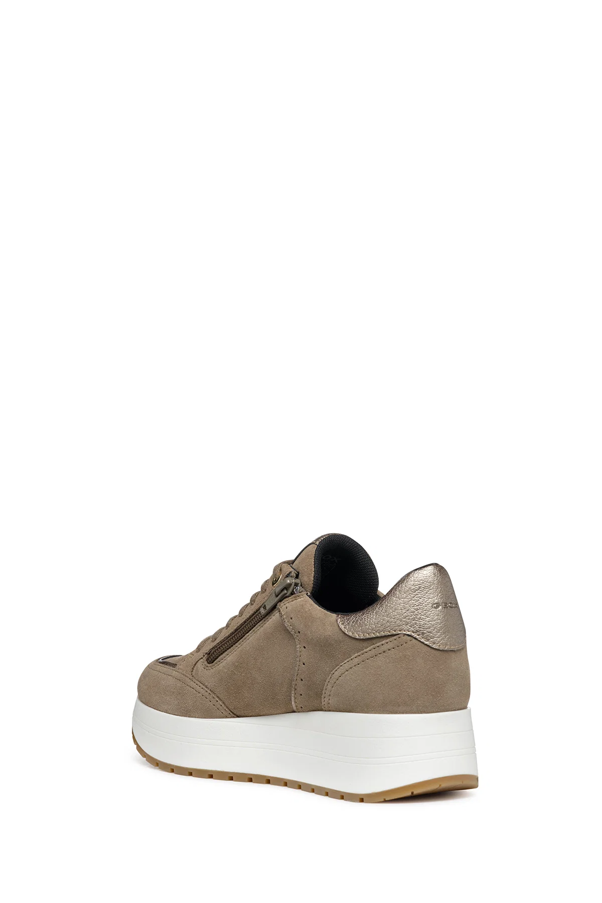 Geox Kadın Vizon New Kency Dolgu Taban Sneaker - Image 4