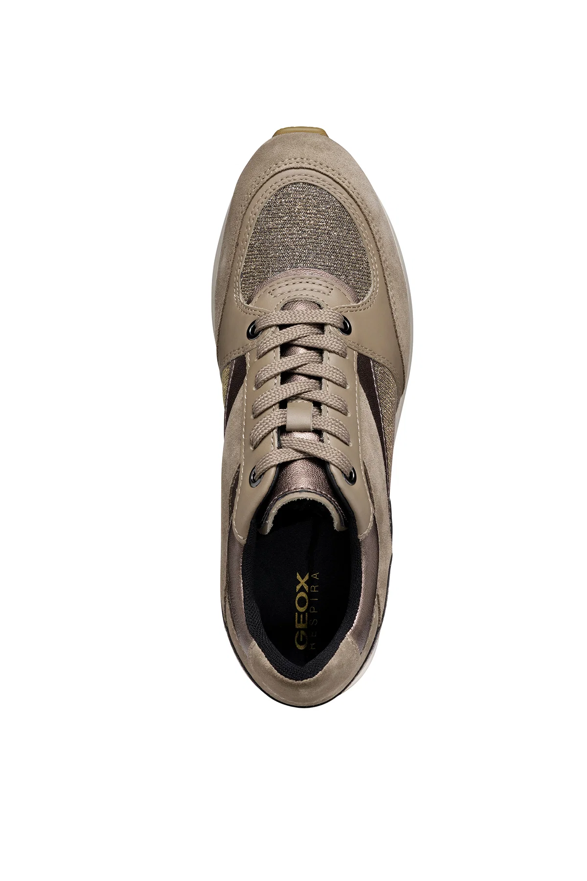 Geox Kadın Vizon Respira Bağcıklı Dolgu Topuklu Deri Sneaker - Image 8