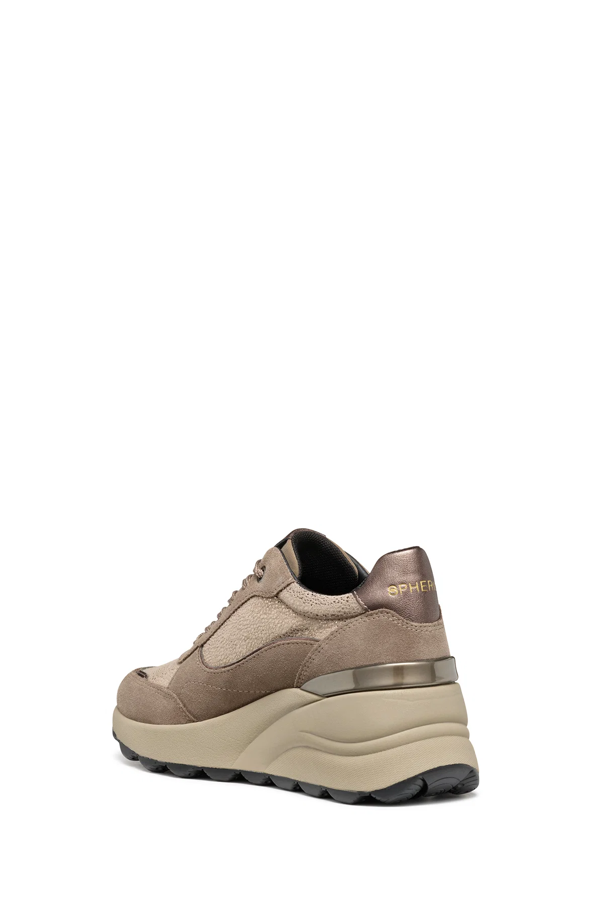 Geox Kadın Vizon Spherica Ec13 Bağcıklı Kalın Taban Sneaker - Image 4