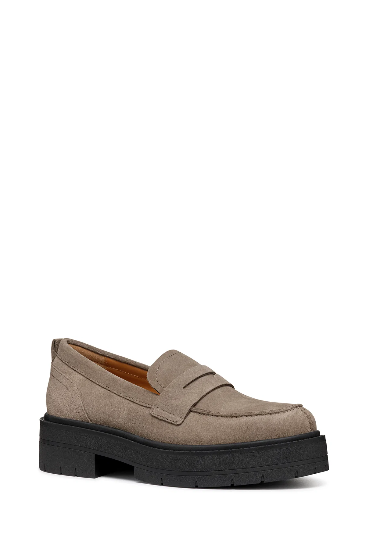 Geox Kadın Vizon Spherica Ec7 Süet Deri Maskülen Loafer - Image 3