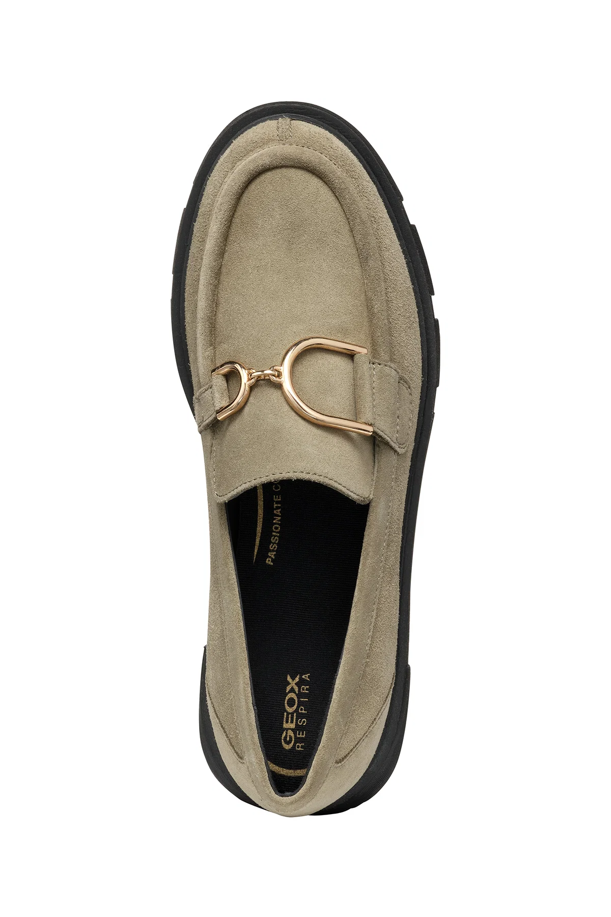 Geox Kadın Vizon Vilde Toka Detaylı Süet Deri Maskülen Loafer - Image 6