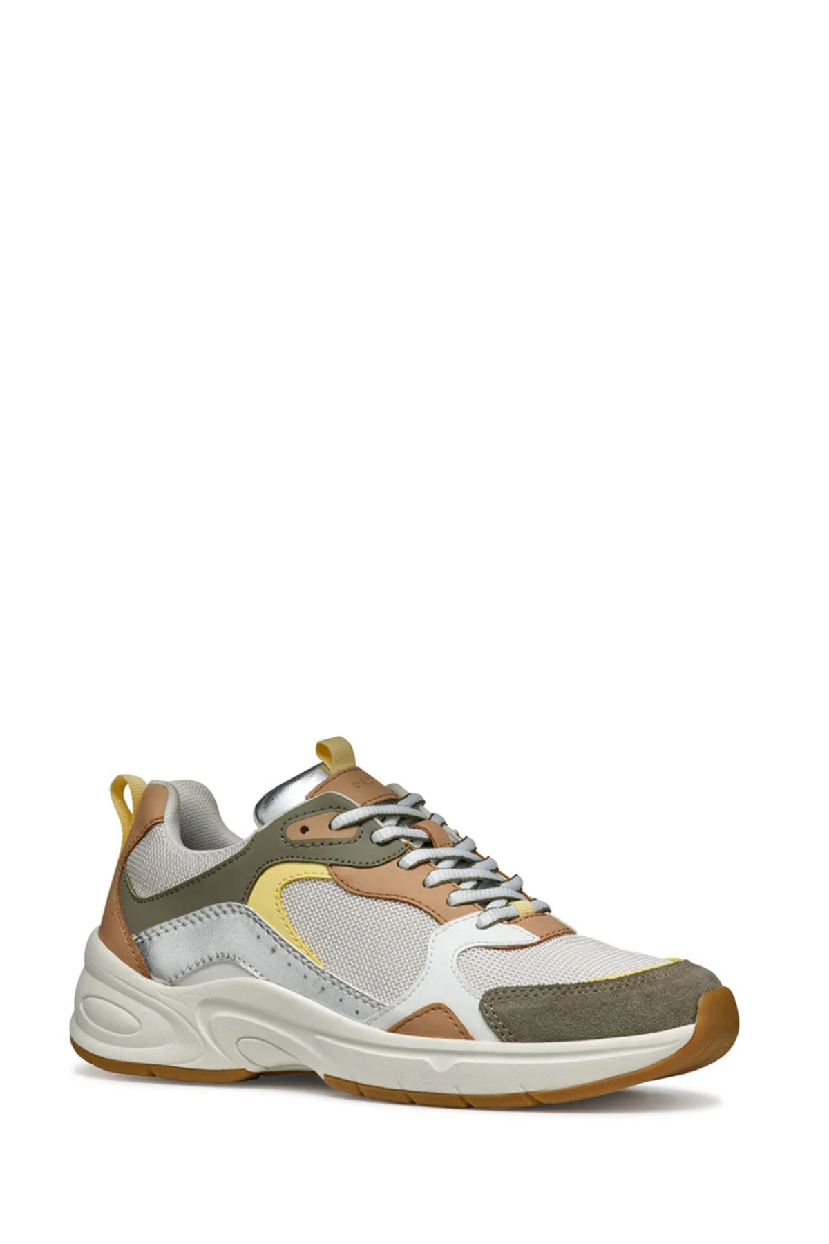 Geox Kadın Yeşil Zarvia Bağcıklı Kalın Tabanlı Deri Sneaker - Image 2