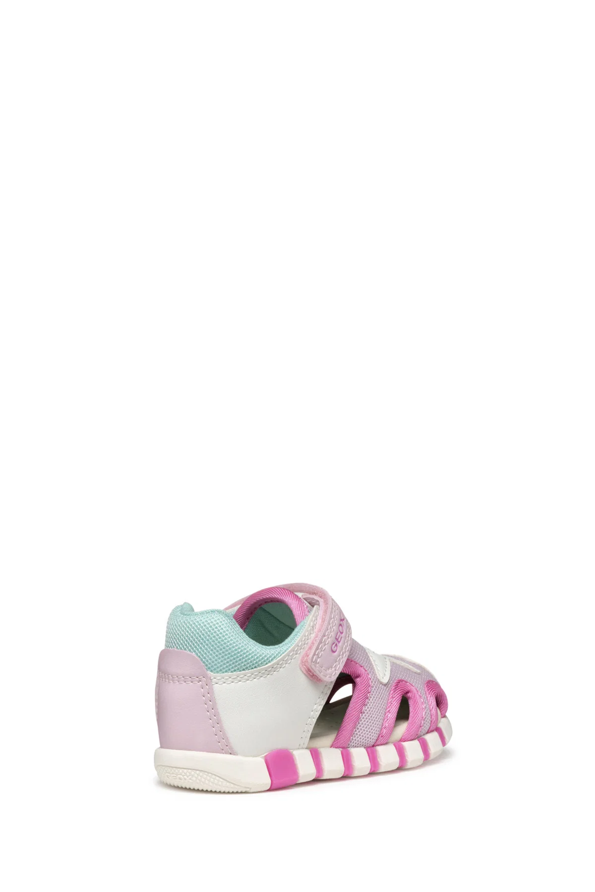 Geox Kız Bebek Beyaz B Sandal Iupidoo A - Synt + Mesh Bantlı Kumaş Sandalet - Image 4