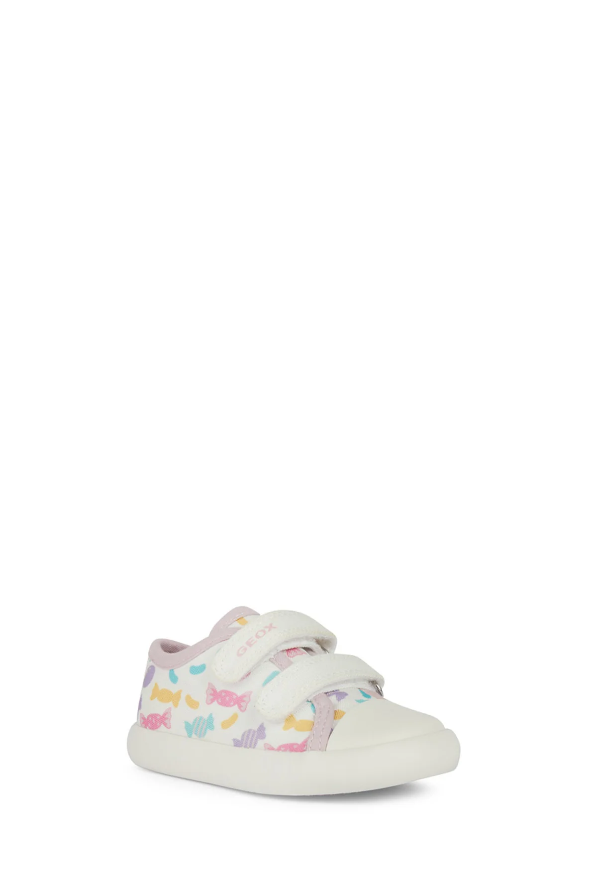 Geox Kız Bebek Beyaz Gisli Bantlı Deri Sneaker - Image 2