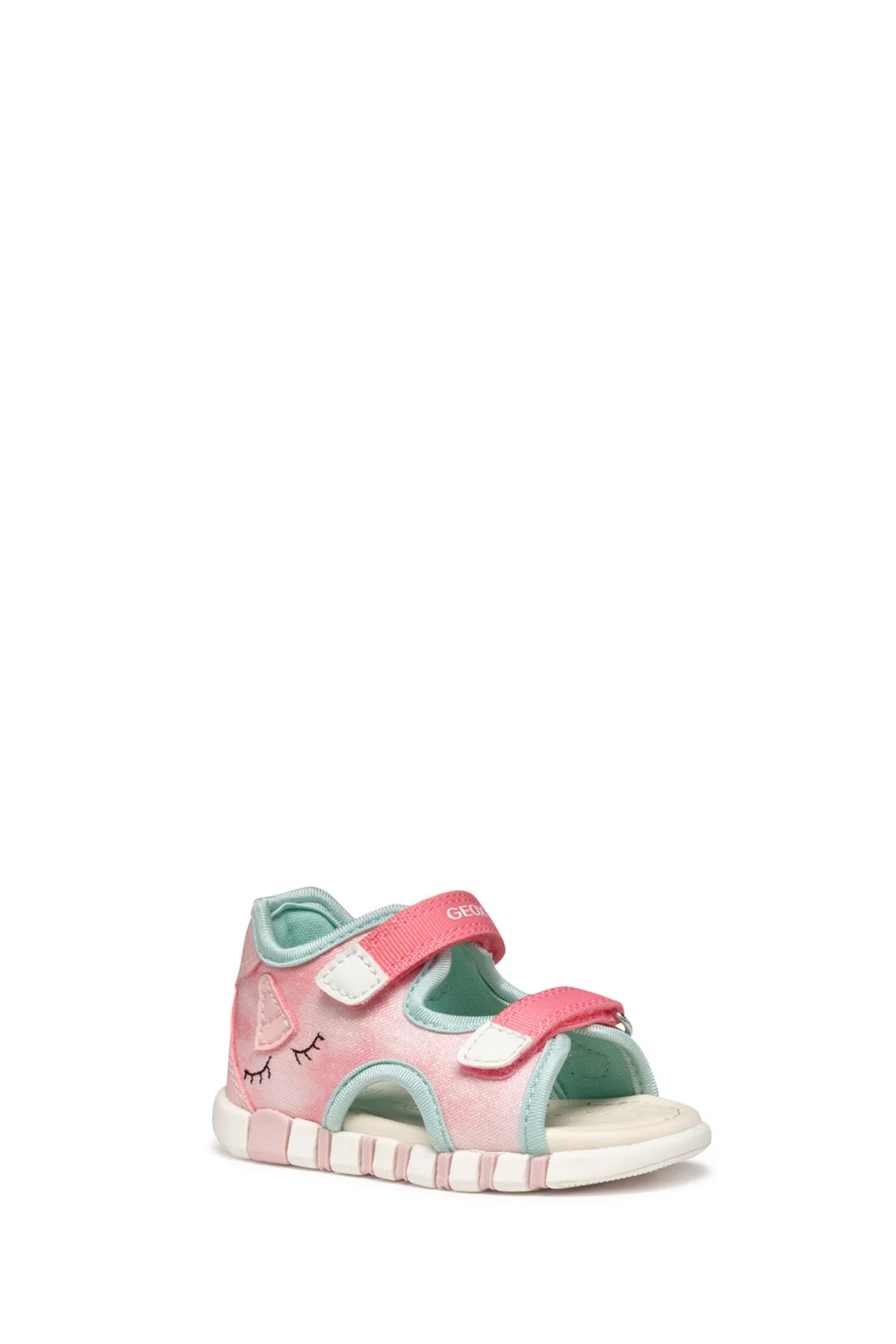 Geox Kız Bebek Pembe B Sandal Iupidoo A - Text + Gbk Çift Bantlı Kumaş Sandalet - Image 3