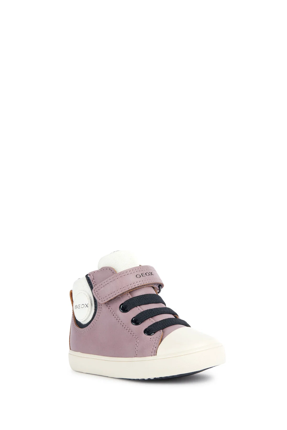 Geox Kız Bebek Pembe Bantlı Süet Deri Sneaker - Image 2