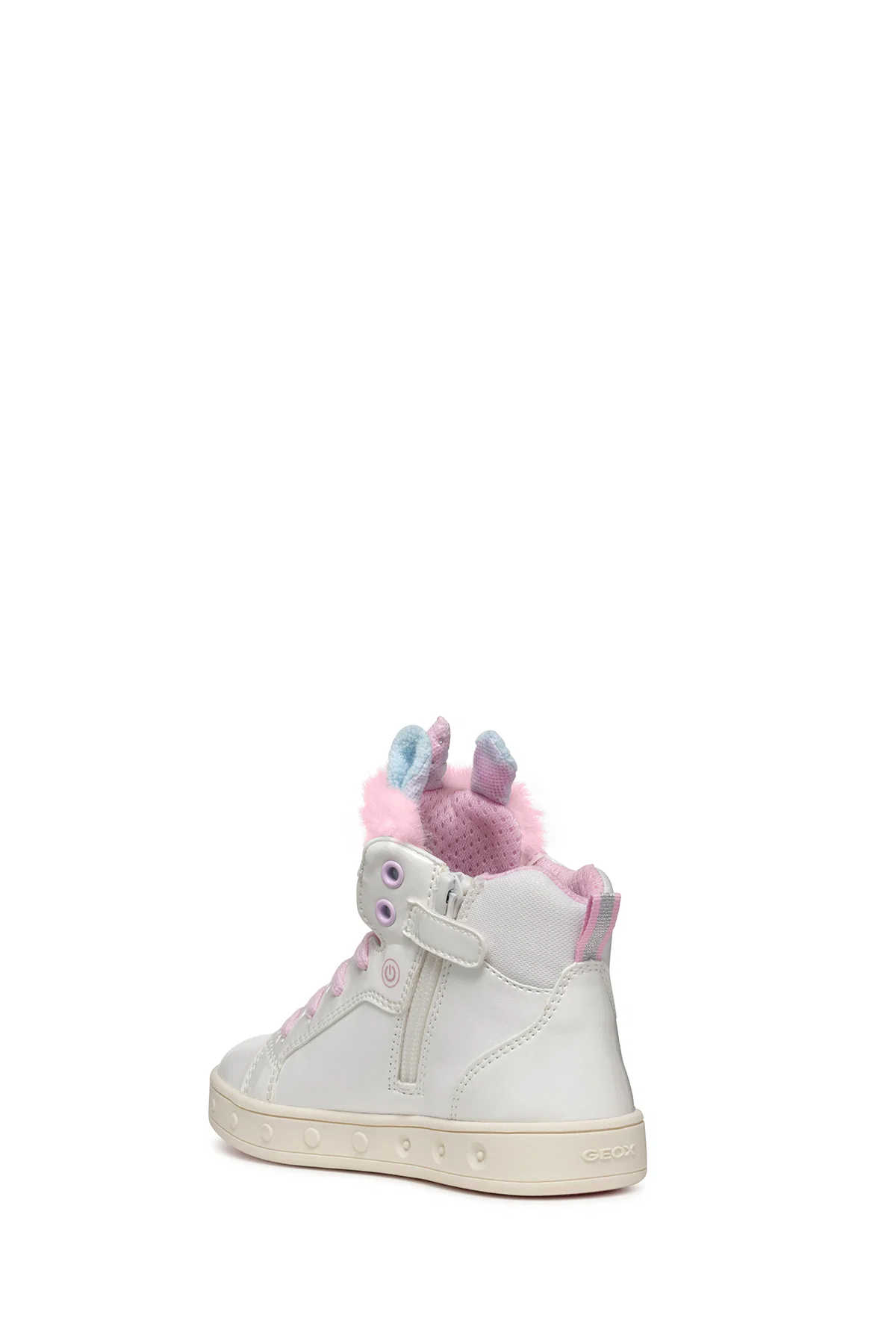 Geox Kız Çocuk Beyaz Skylin Bağcıklı Desenli Bilekli Sneaker - Image 6