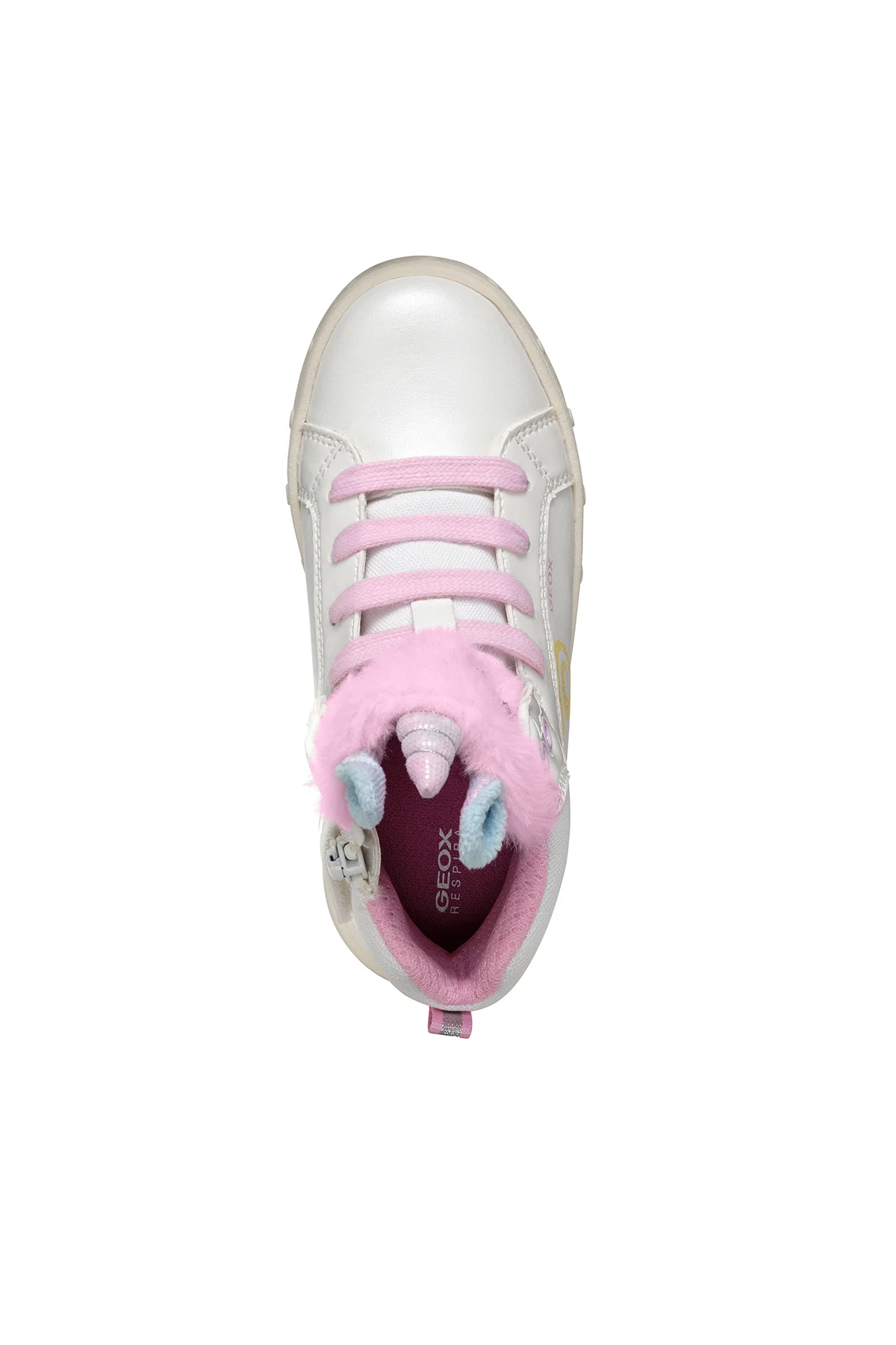 Geox Kız Çocuk Beyaz Skylin Bağcıklı Desenli Bilekli Sneaker - Image 8