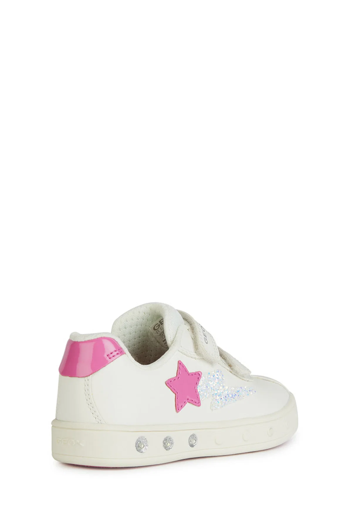 Geox Kız Çocuk Beyaz Skylin Bantlı Deri Sneaker - Image 4