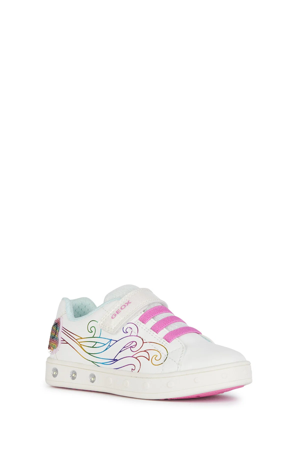 Geox Kız Çocuk Beyaz Skylin Deri Sneaker - Image 2