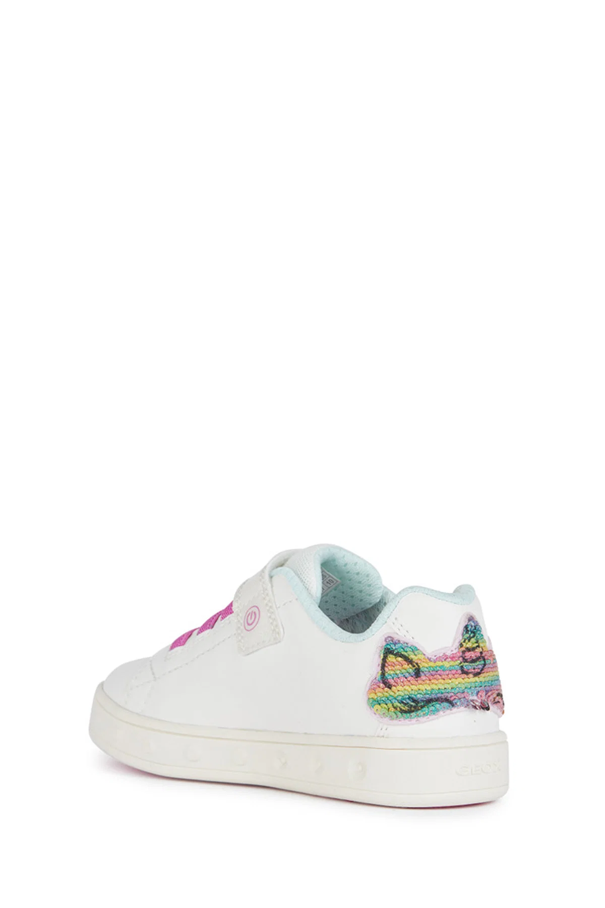 Geox Kız Çocuk Beyaz Skylin Deri Sneaker - Image 4