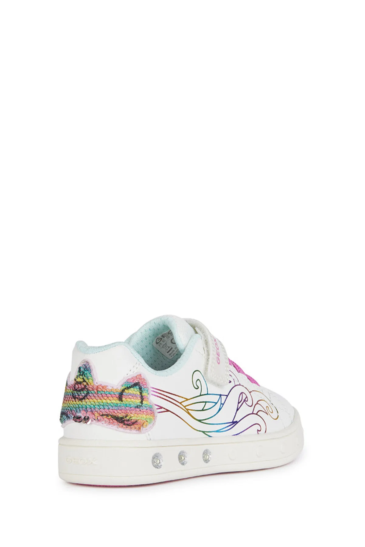 Geox Kız Çocuk Beyaz Skylin Deri Sneaker - Image 5