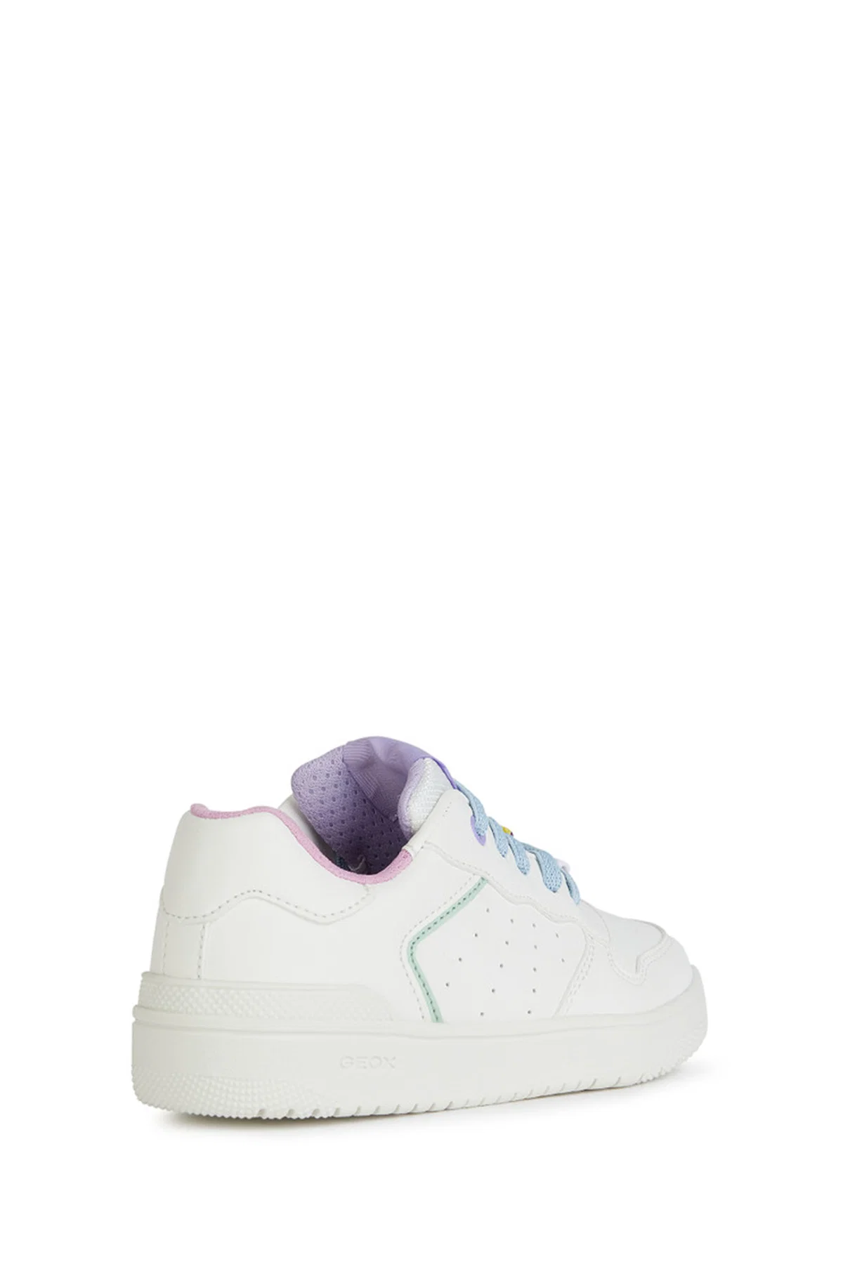 Geox Kız Çocuk Beyaz Washiba Bağcıklı Deri Sneaker - Image 4