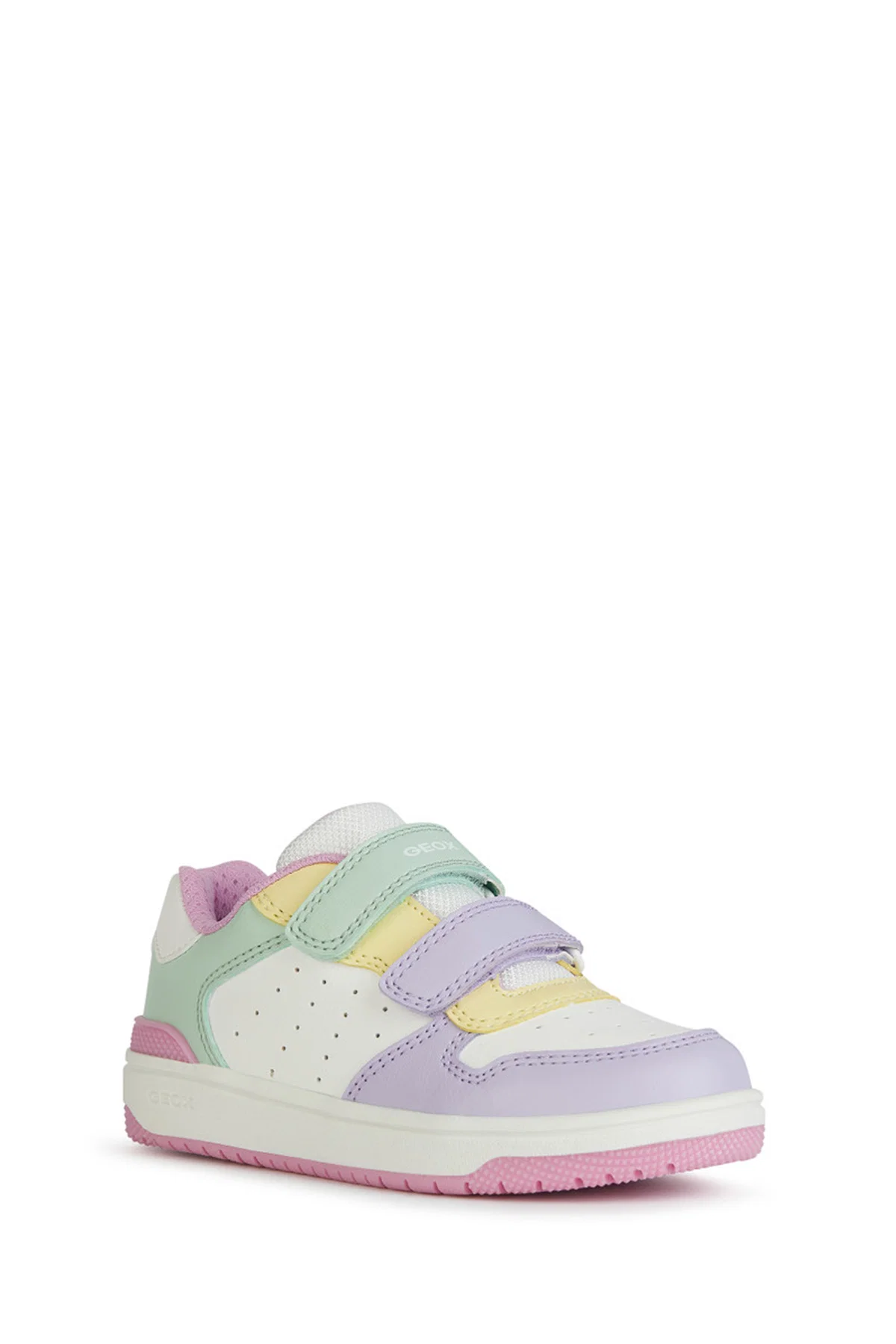 Geox Kız Çocuk Beyaz Washiba Bantlı Deri Sneaker - Image 2