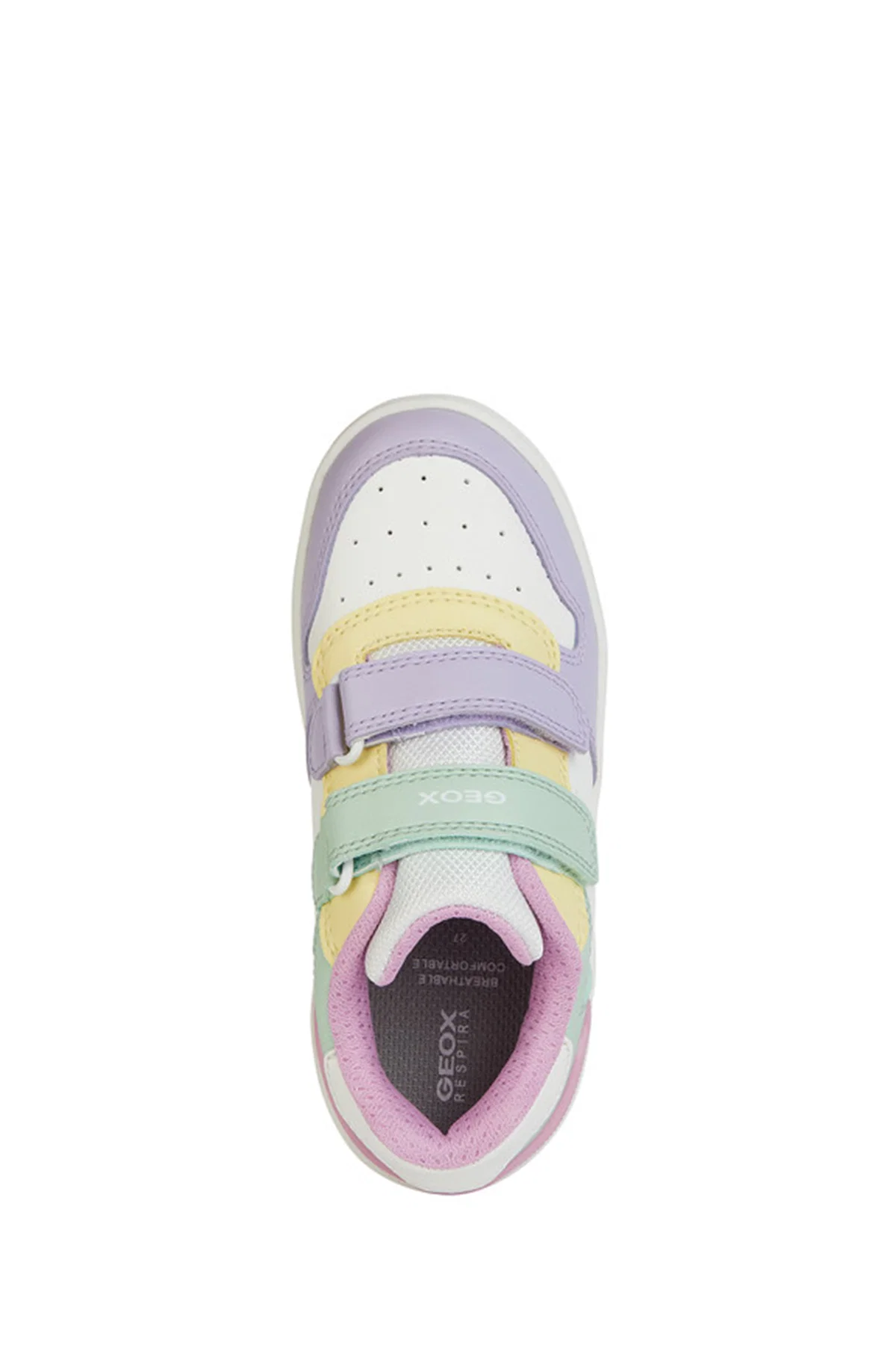 Geox Kız Çocuk Beyaz Washiba Bantlı Deri Sneaker - Image 5