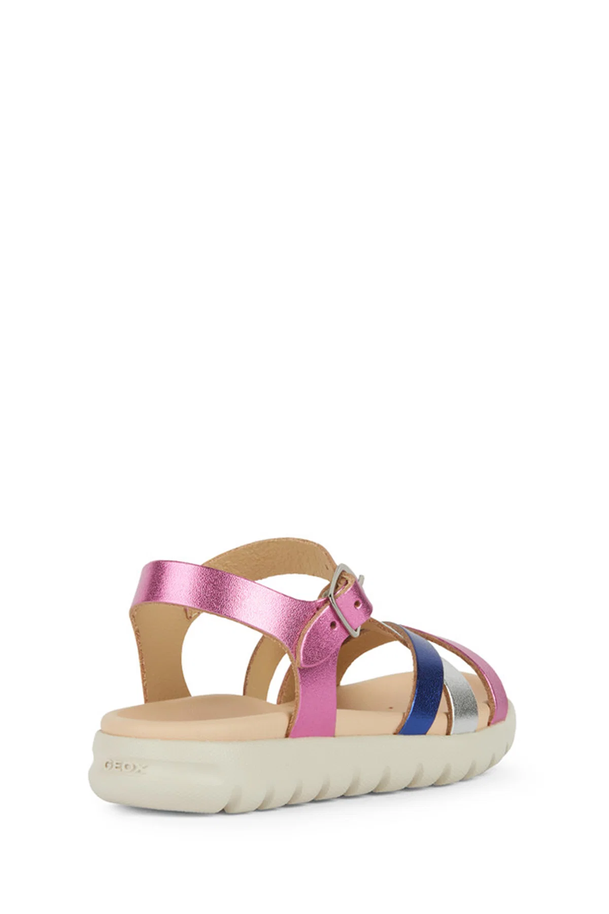 Geox Kız Çocuk Fuşya Soleima Bantlı Deri Sandalet - Image 4