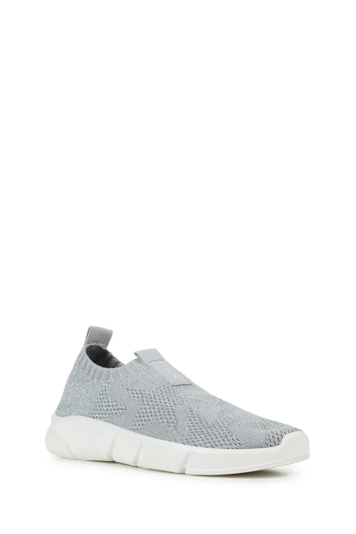 Geox Kız Çocuk Gri J Aril G. E - Shiny Knitt. Text Kumaş Sneaker - Image 2