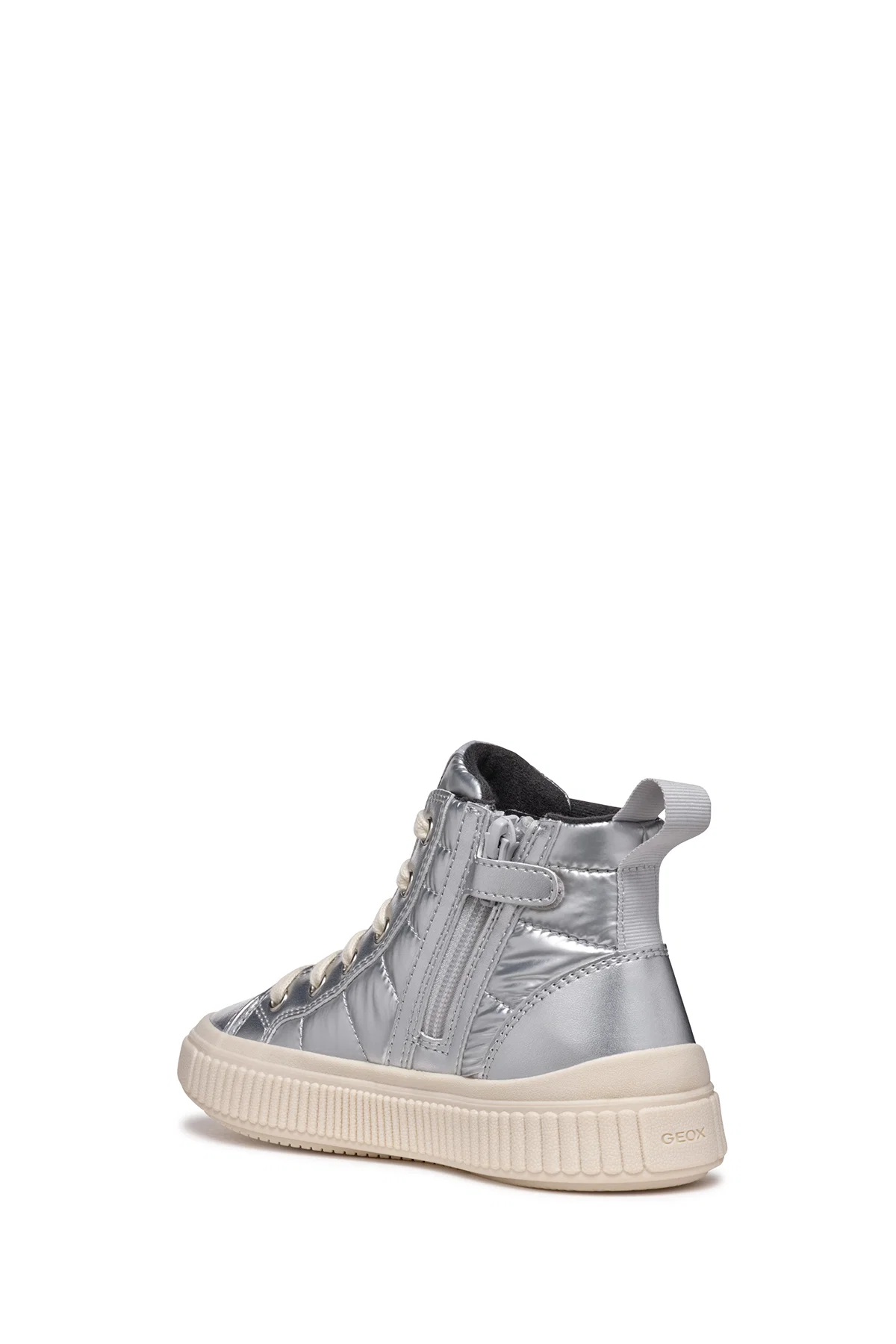 Geox Kız Çocuk Gri Laquinny Bağcıklı Kumaş Bilekli Sneaker - Image 3