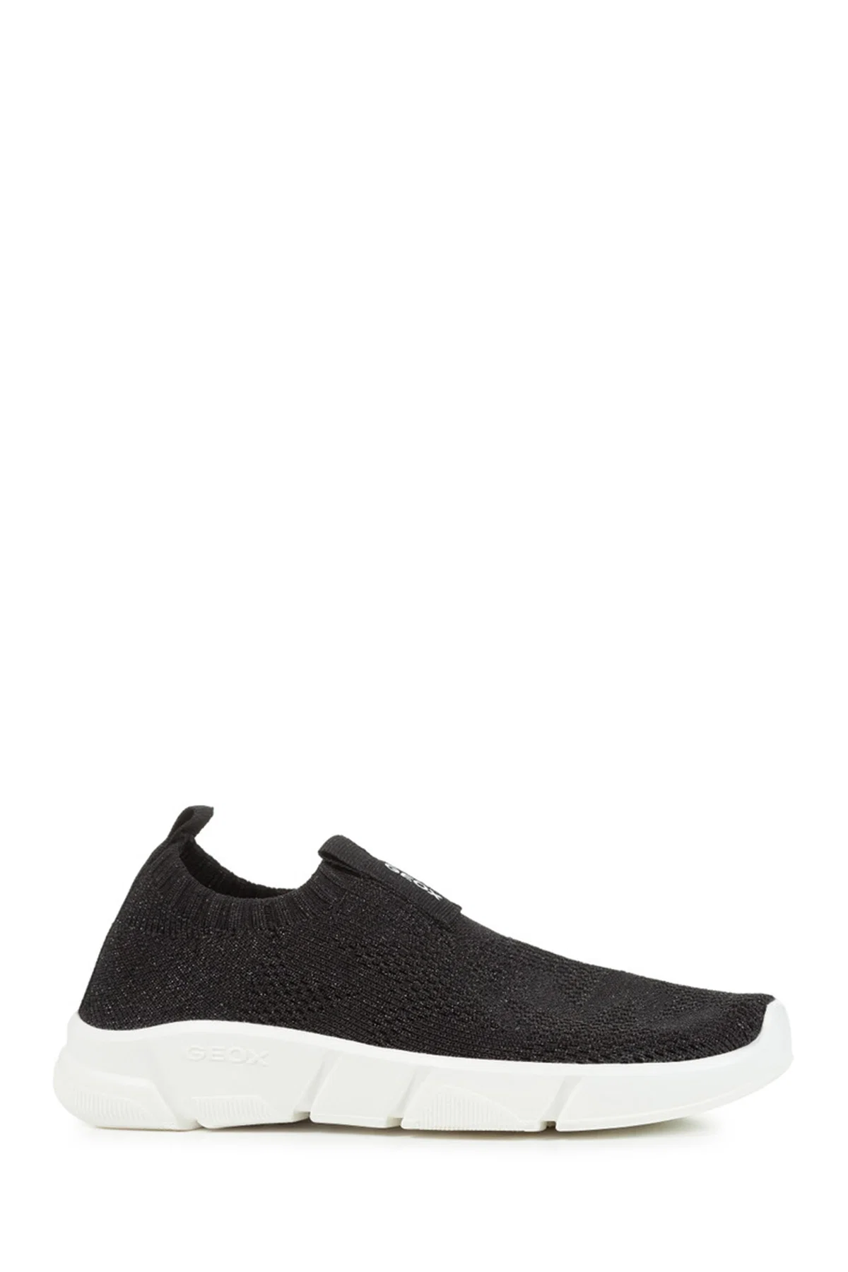 Geox Kız Çocuk Siyah J Aril G. E - Shiny Knitt. Text Kumaş Sneaker