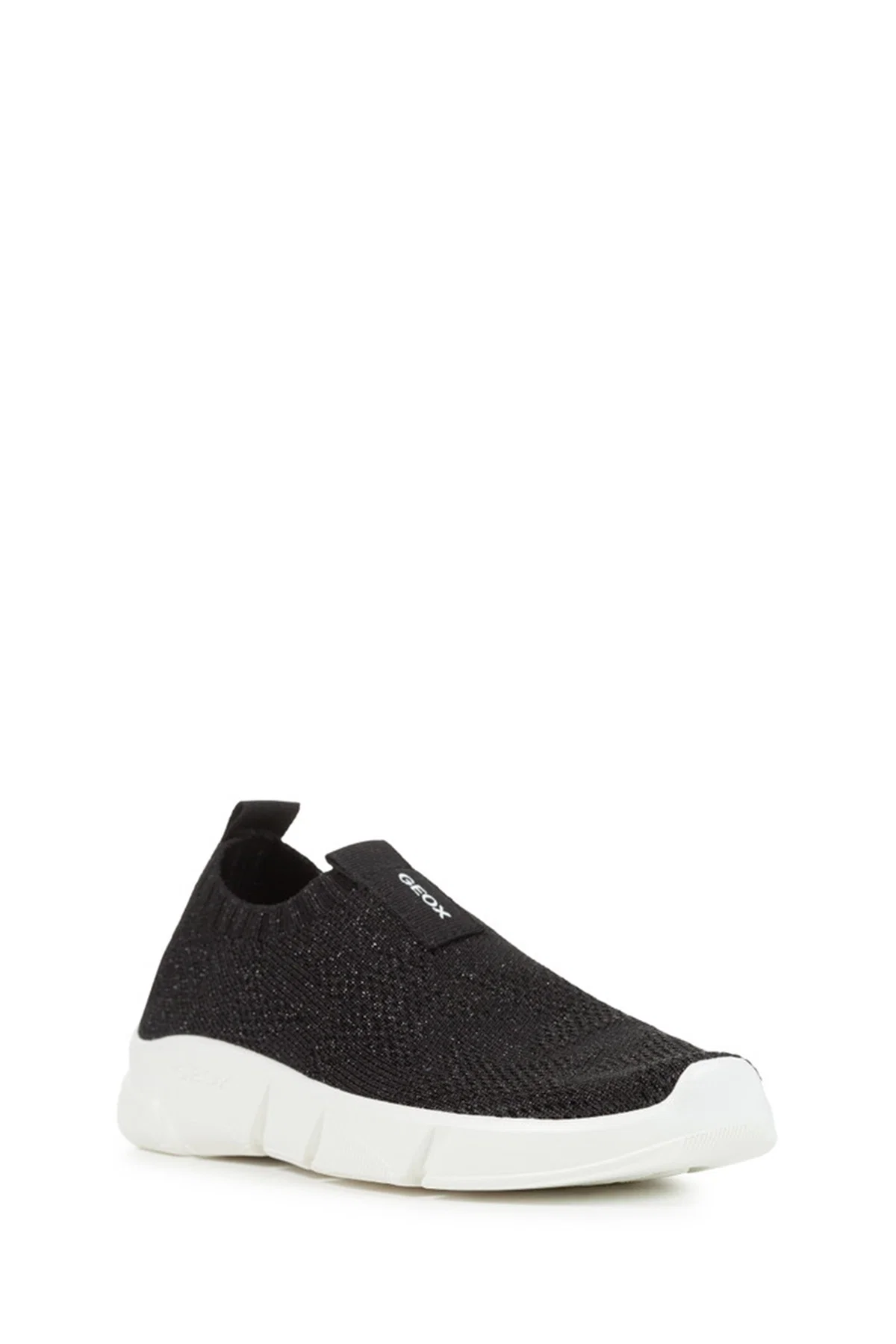 Geox Kız Çocuk Siyah J Aril G. E - Shiny Knitt. Text Kumaş Sneaker - Image 2