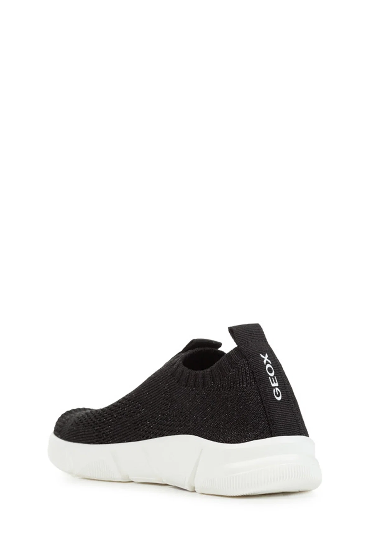 Geox Kız Çocuk Siyah J Aril G. E - Shiny Knitt. Text Kumaş Sneaker - Image 3