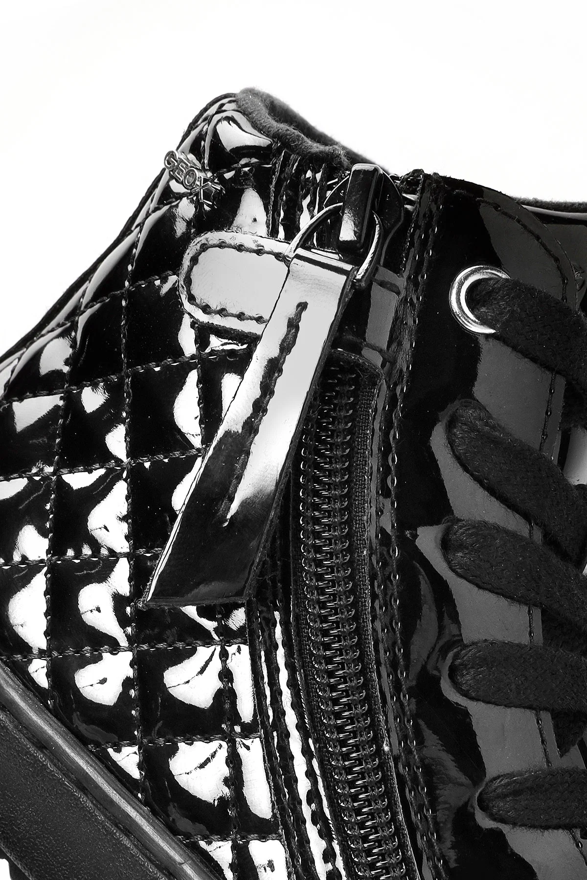 Geox Kız Çocuk Siyah Kalispera Fermuarlı Rugan Bilekli Sneaker - Image 10
