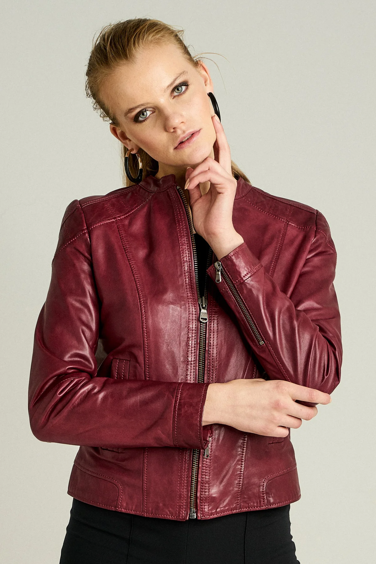 Glam Kadın Deri Ceket - Image 3