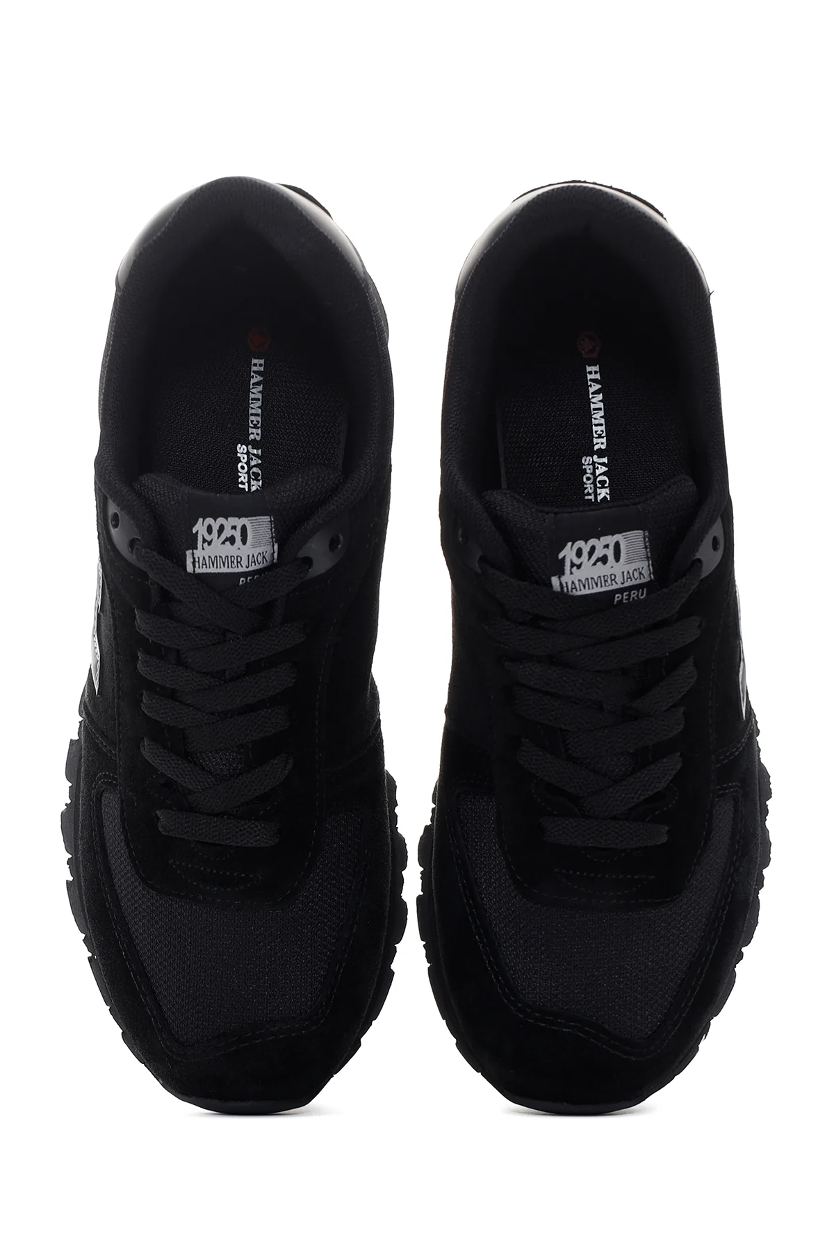 Hammer Jack Erkek Siyah-Füme Peru Süet Deri Sneaker - Image 6