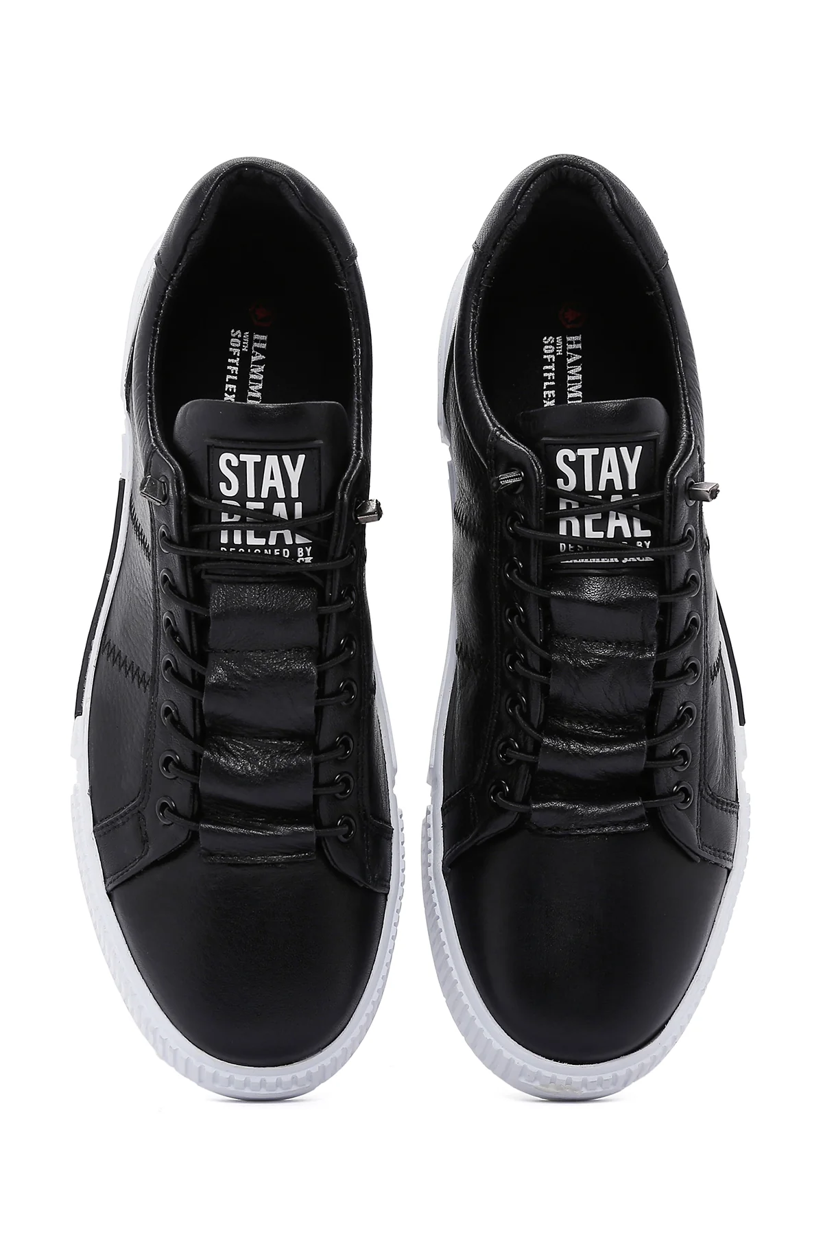 Hammer Jack Erkek Sıyah Toscana Deri Sneaker - Image 6